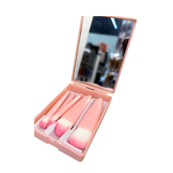 ست براش پنج تیکه باكس دار نیمه شفاف