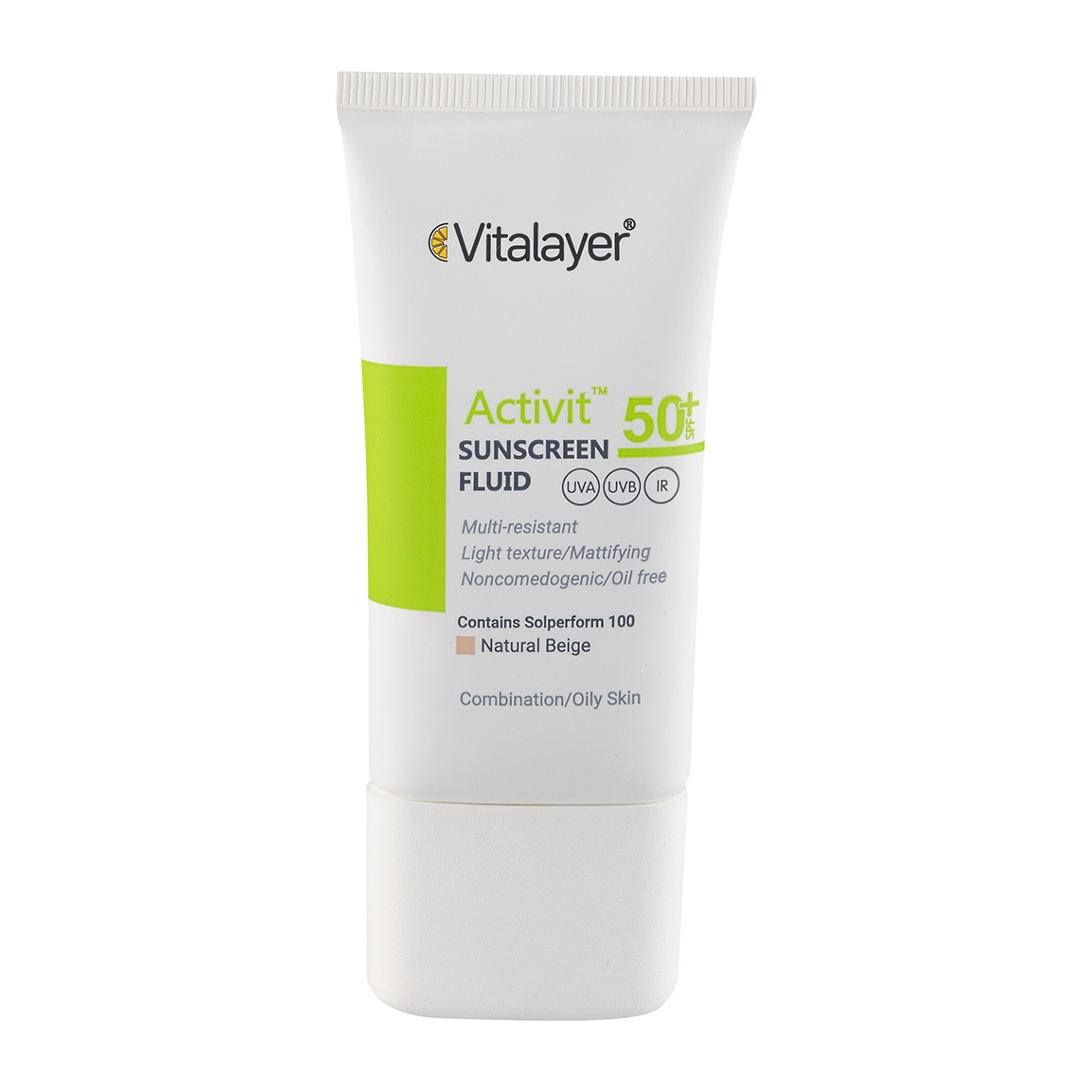 76104-2-2025310145043247 فلوئید ضد آفتاب رنگی ویتالیر مدل اکتیویت نچرال بژ - تصویر 1