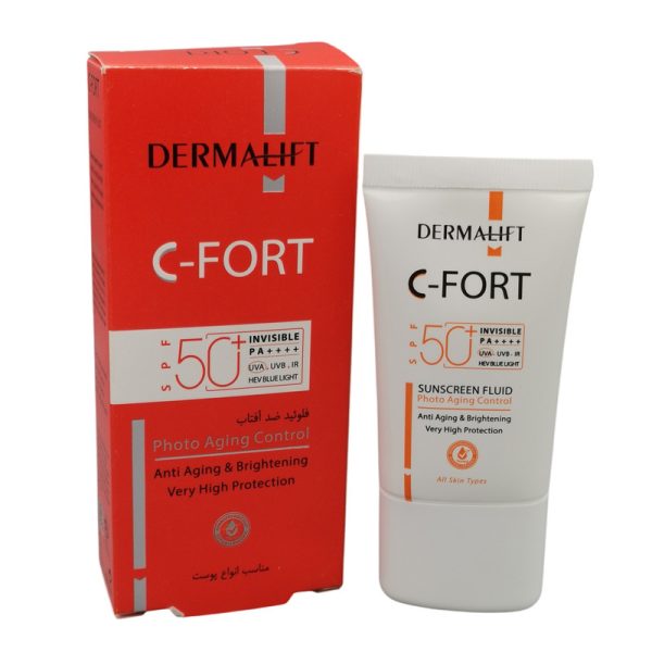 فلوئید ضد آفتاب درمالیفت مدل C-Fort با SPF50