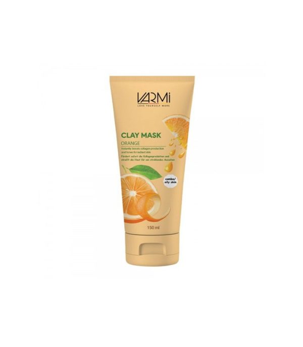 ماسک صورت خاک رسی پرتقال حاوی کپسول‌های ویتامین C وارمی